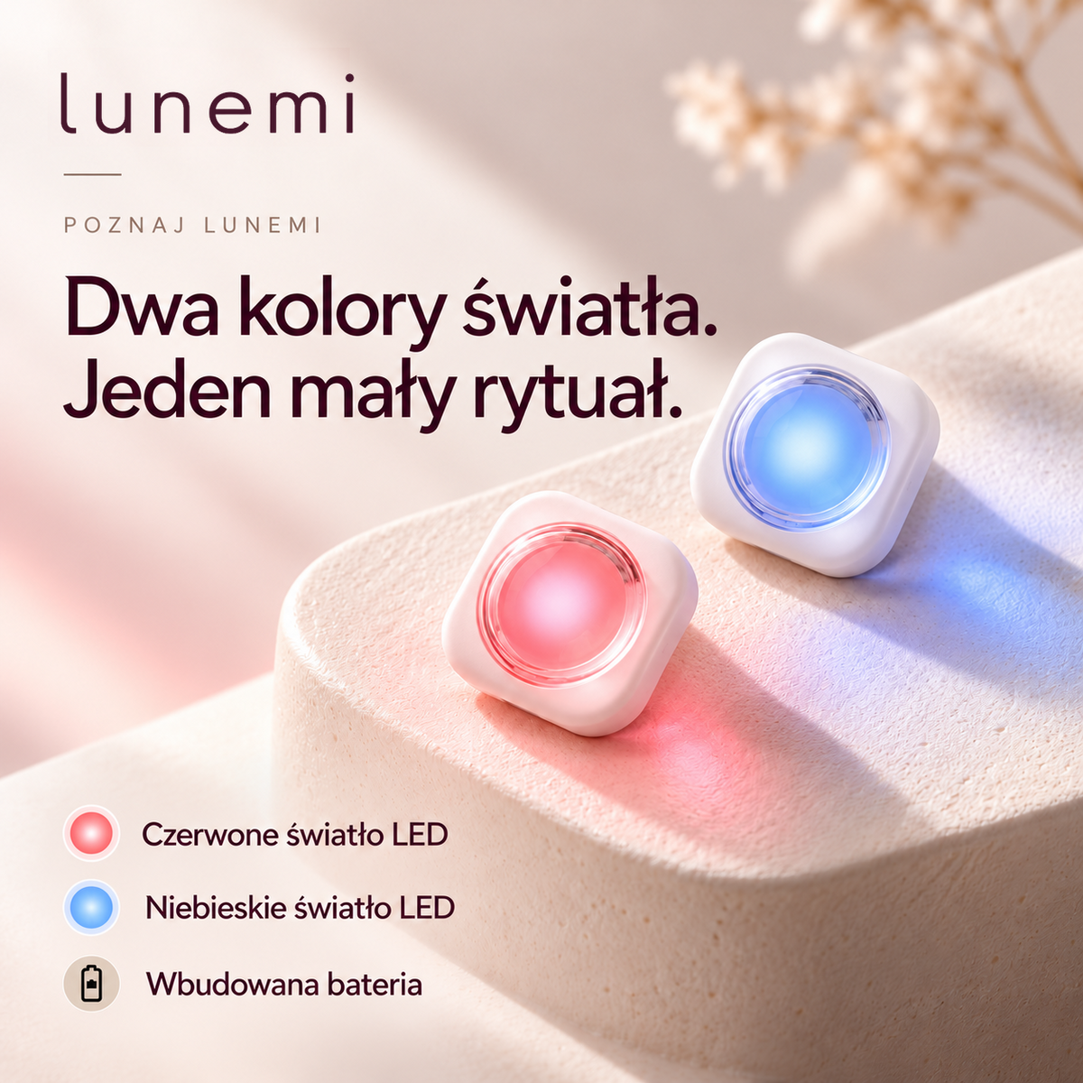 Lunemi — grafika produktowa 2 z jednolitym logo marki