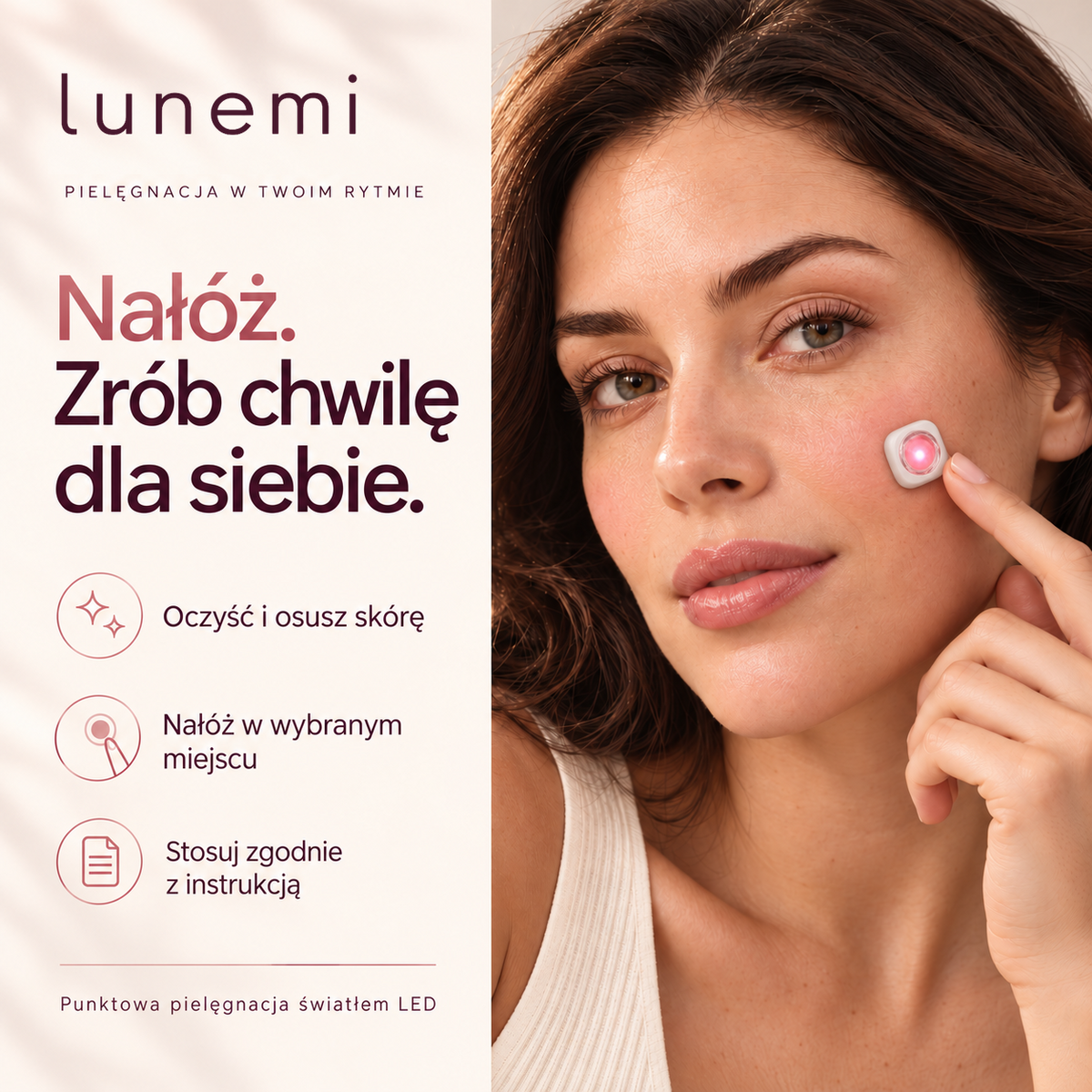 Lunemi — grafika produktowa 3 z jednolitym logo marki